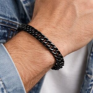 NEW Invicta Elements‎ Men's Bracelet, Black (80803) 8.26" See Description #928